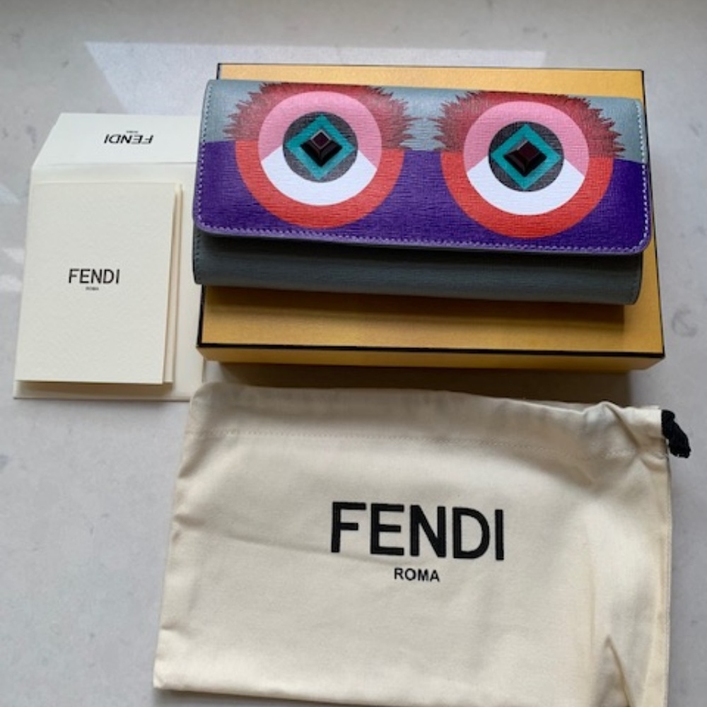 New Fendi Monster Eye  Wallet